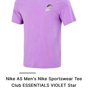 Nike AS Mens Nike Sportswear Tee Club essentials Violet star size large